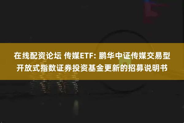 在线配资论坛 传媒ETF: 鹏华中证传媒交易型开放式指数证券投资基金更新的招募说明书